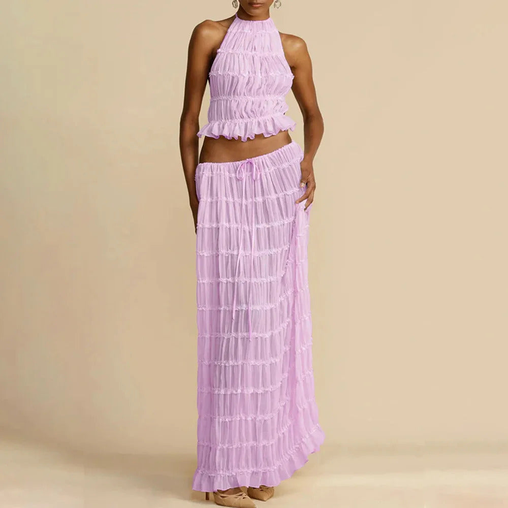LP | Set of long pleated skirts
