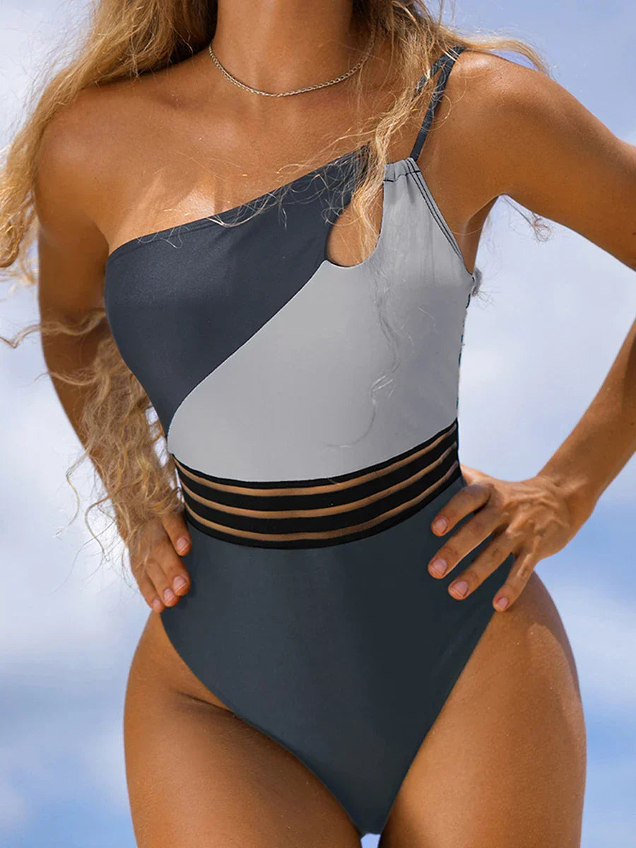 Bikini swimwear for women fabric panel patchwork body