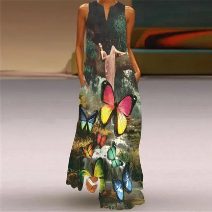 LP | Long dress with retro print