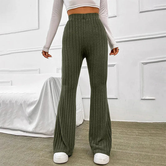 Eva | Ribbed palazzo pants | Casual chic | Soft fabric