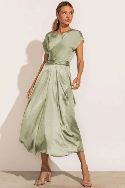 LP | Elegant silk satin party dress