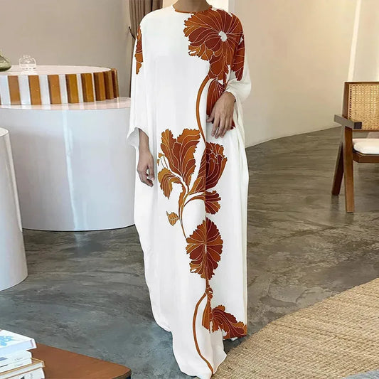 LP | Fashionable dress with floral print.