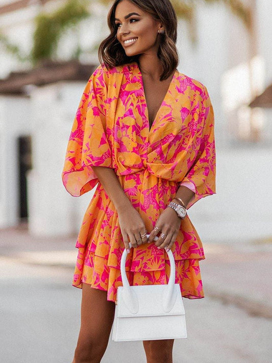 LD Mini dress with V-neck