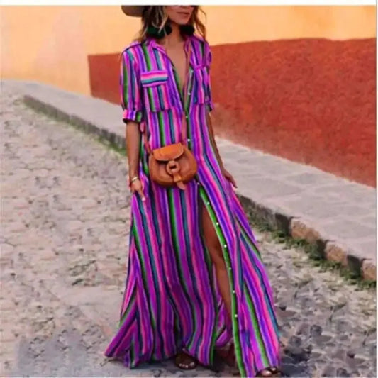 LP | Maxi long casual striped dress