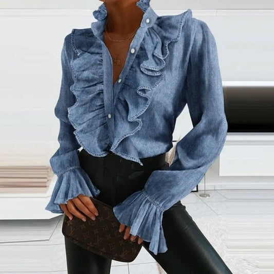 LP | Wavy blouse with long sleeves