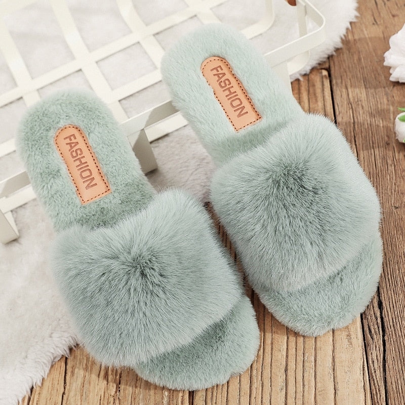 Plush slippers