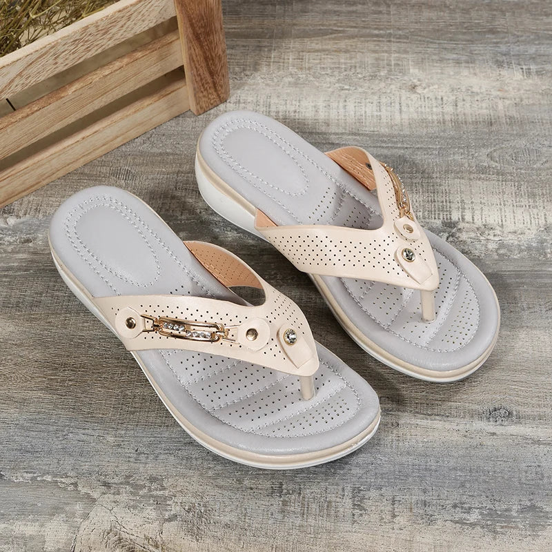 LP | Ladies Wedges Clip Toe Sandals Outdoor Slippers Casual Ladies