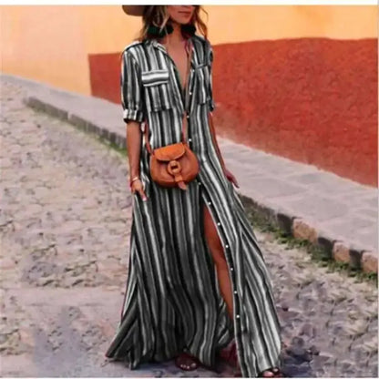 LP | Maxi long casual striped dress