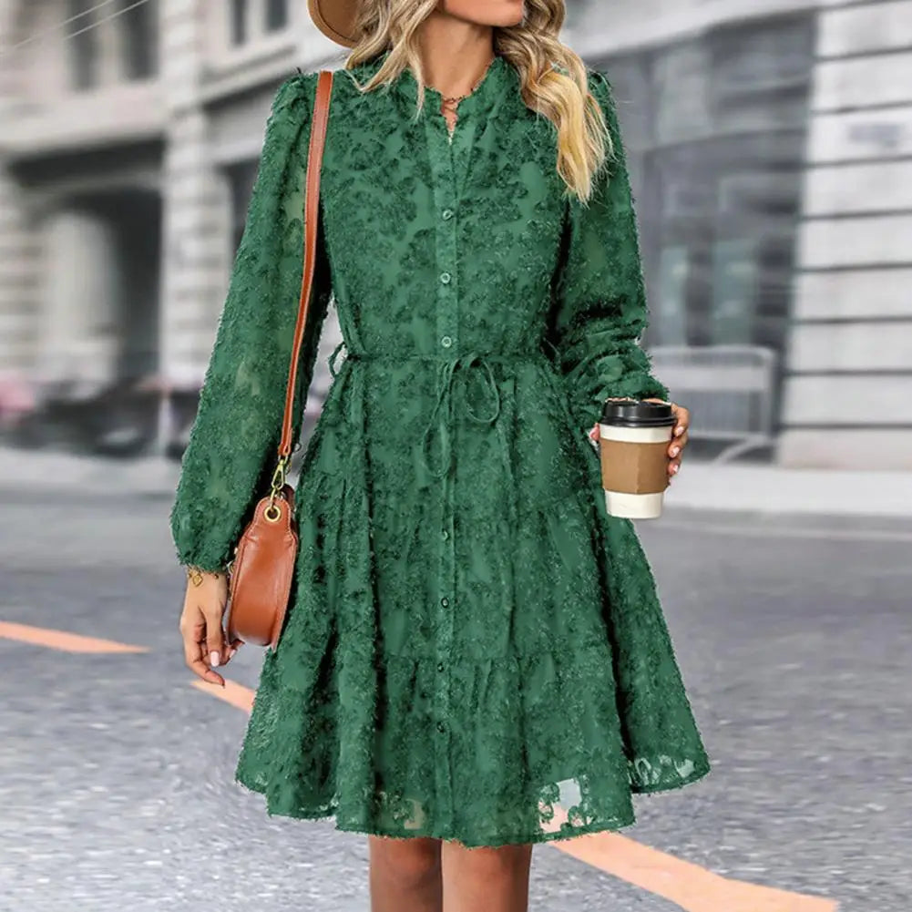 LP | Elegant A-line lace midi dress