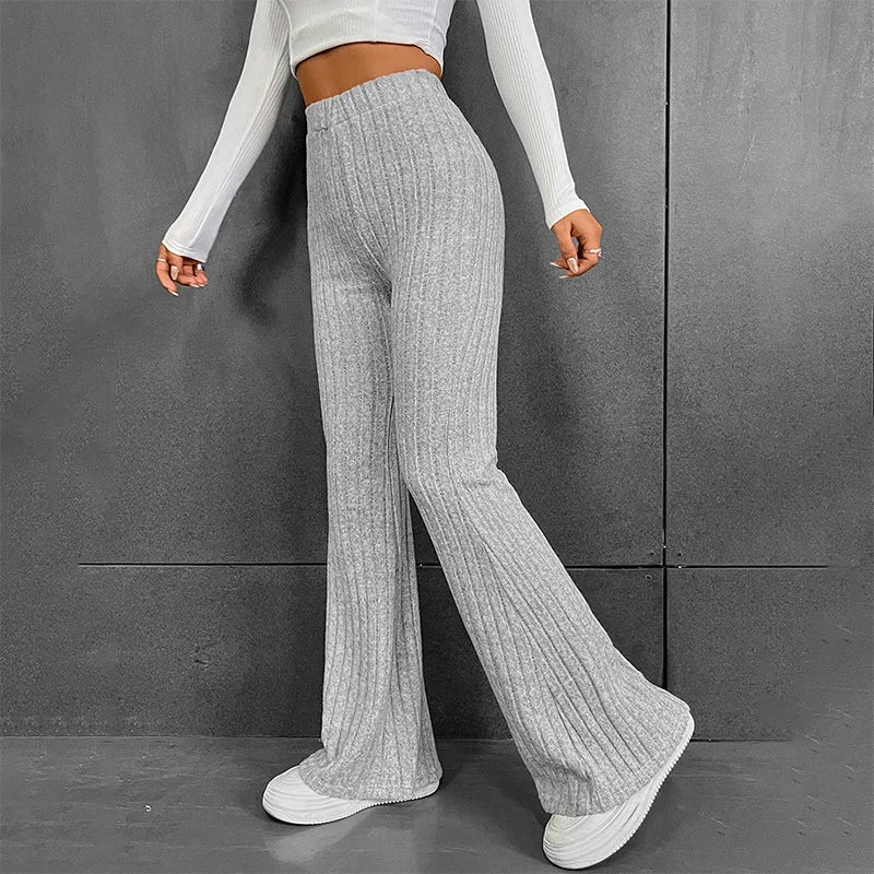 Eva | Ribbed palazzo pants | Casual chic | Soft fabric