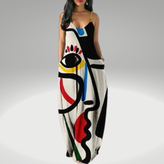 LP | Long and warm summer dress with suspenders