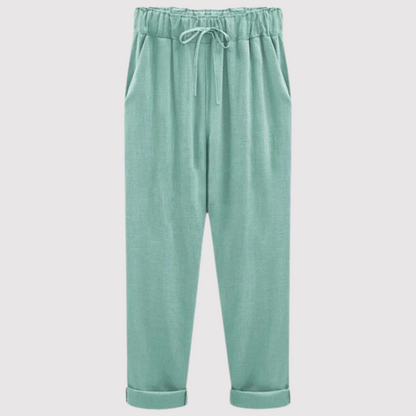 pants made of cotton and linen