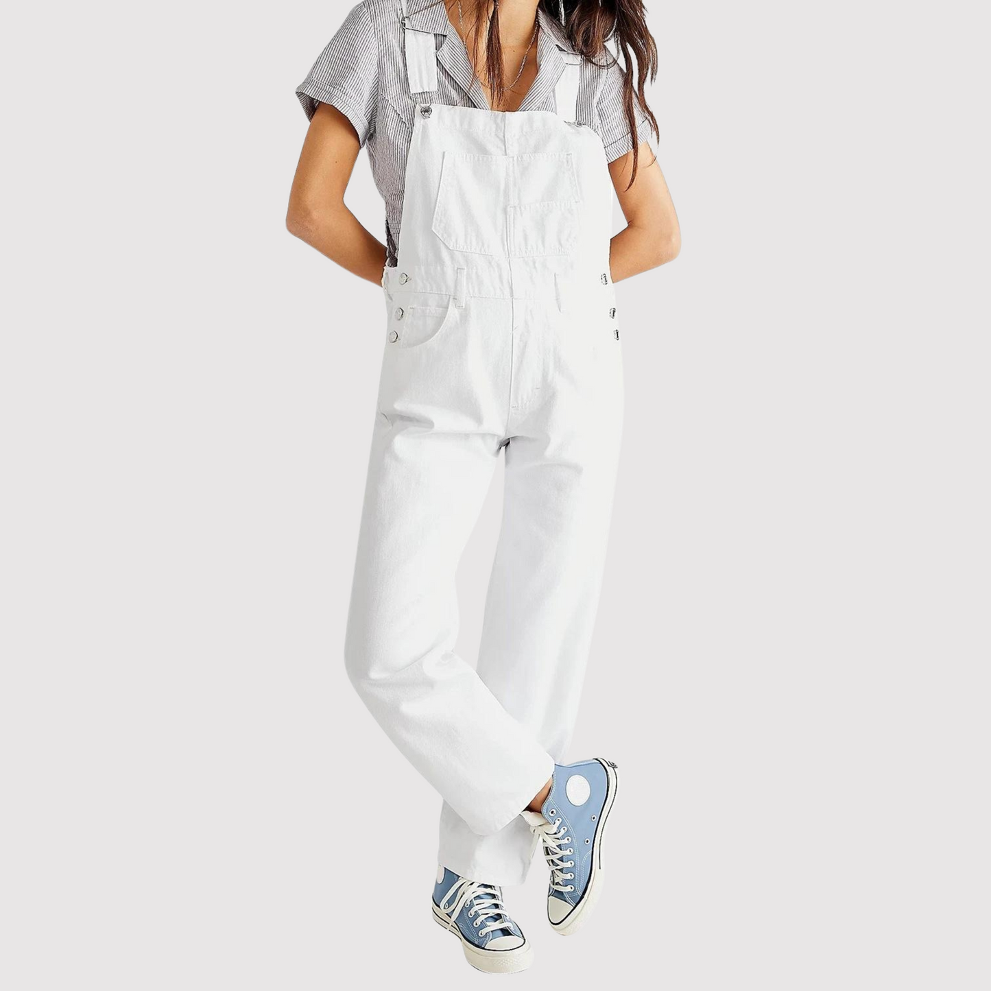 Constance - Wide-leg denim dress pants