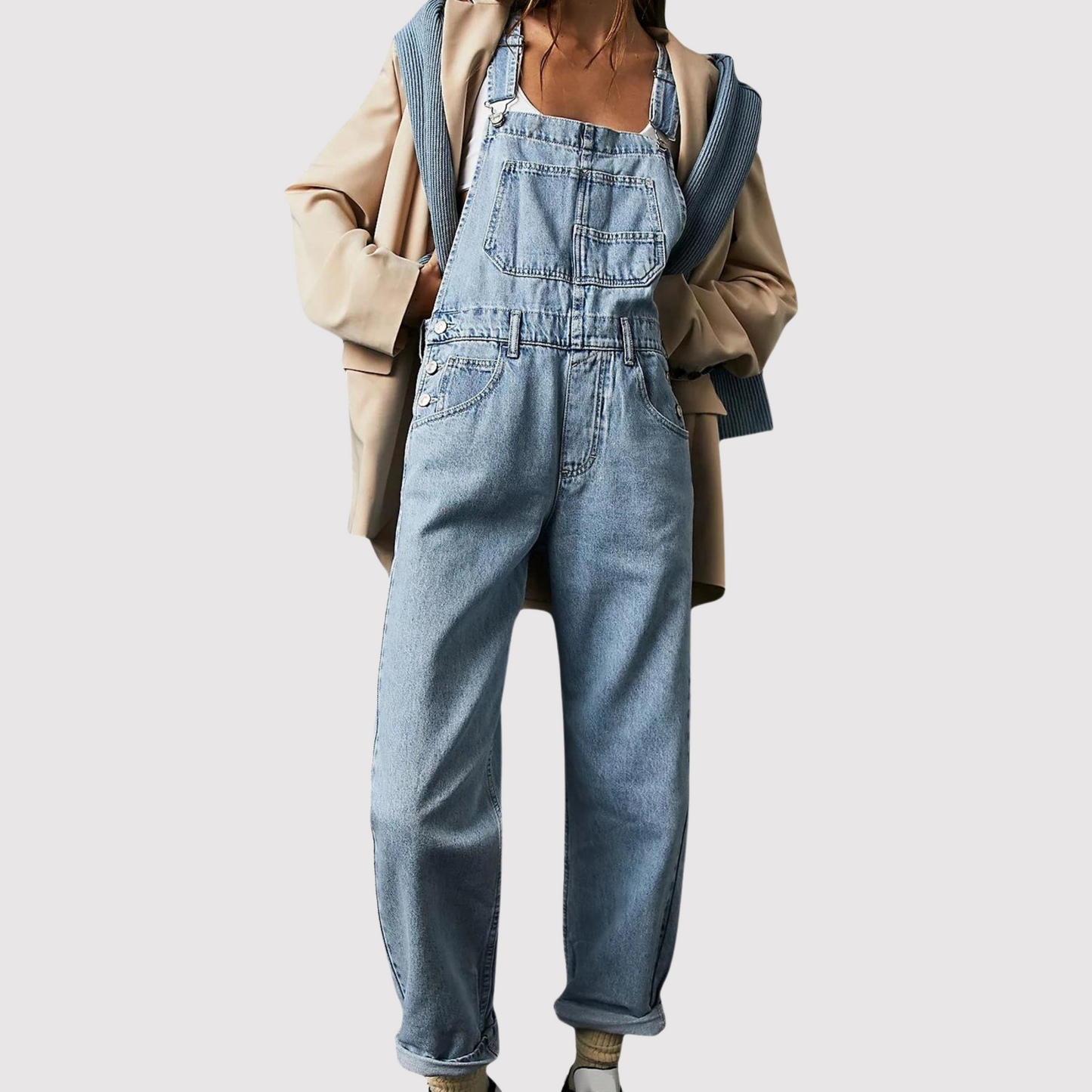 Constance - Wide-leg denim dress pants