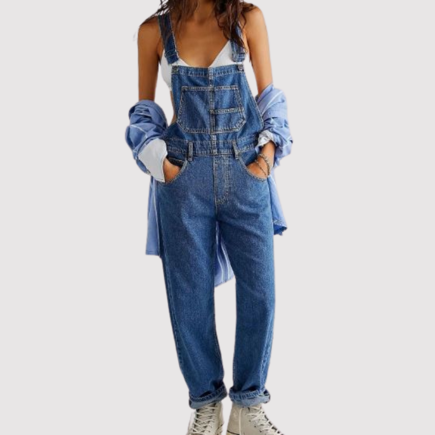 Constance - Wide-leg denim dress pants