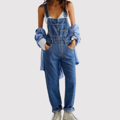 Constance - Wide-leg denim dress pants