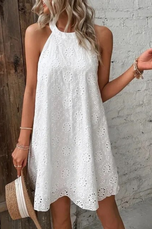 LP | Lace dress with printed embroidery