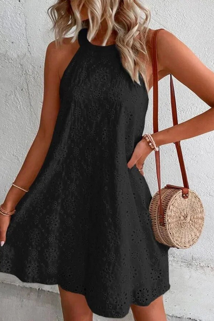 LP | Lace dress with printed embroidery