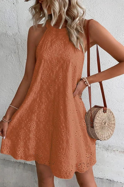 LP | Lace dress with printed embroidery
