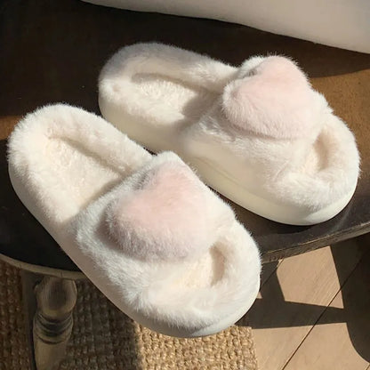 Chloé Heart Slippers | Fluffy & Warm