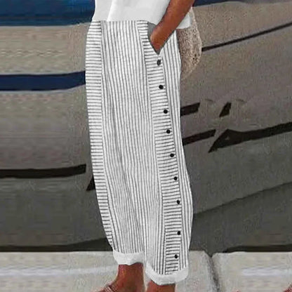 Georgia - Comfortable Striped Summer Pants