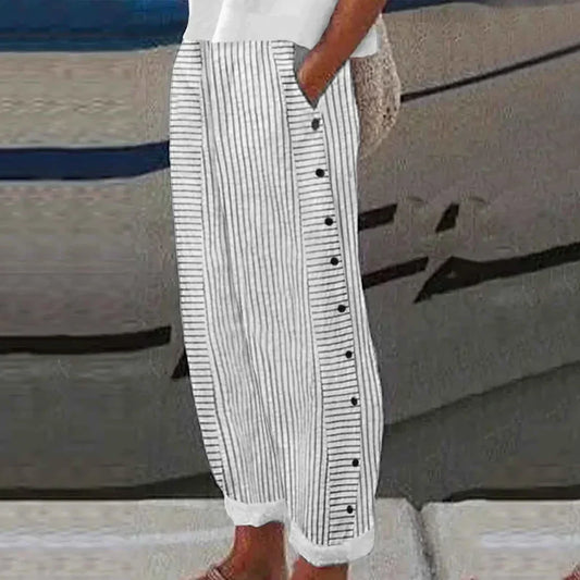 Georgia - Comfortable Striped Summer Pants