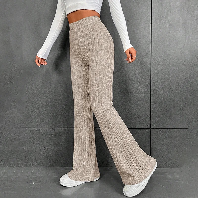 Eva | Ribbed palazzo pants | Casual chic | Soft fabric