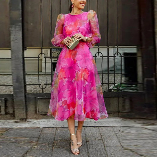 LP | Dress with floral pattern