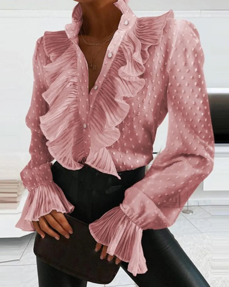 LP | Wavy blouse with long sleeves