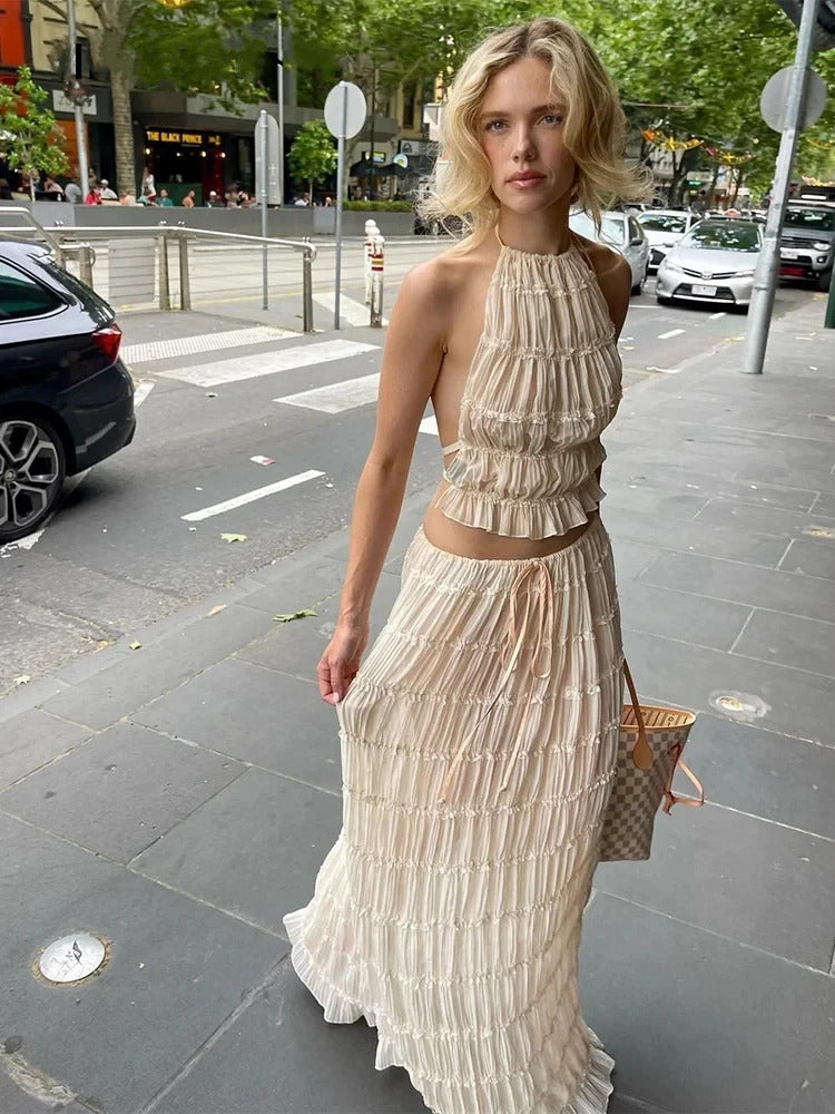 LP | Set of long pleated skirts
