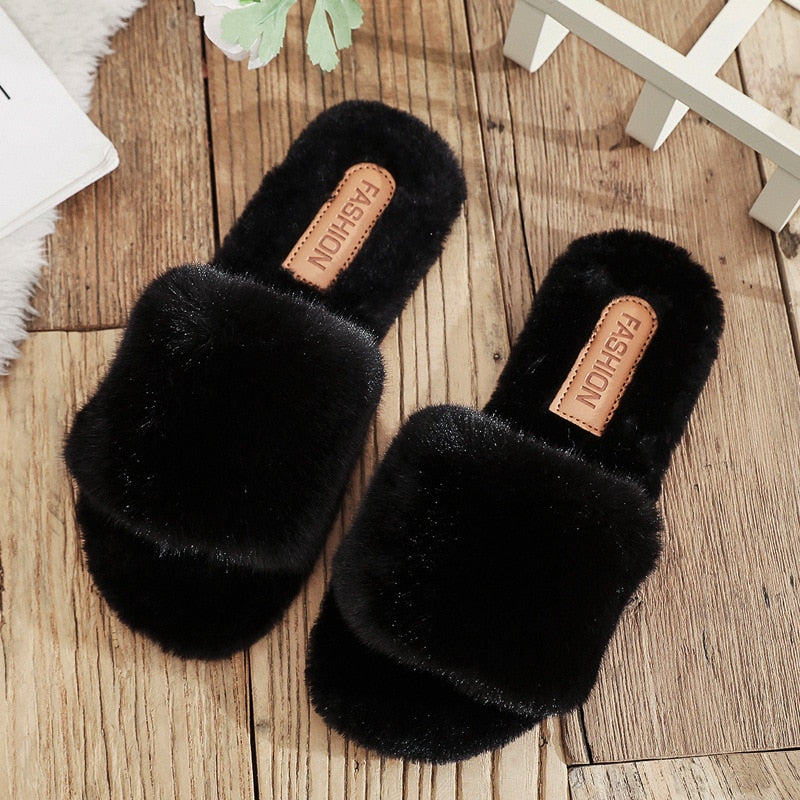 Plush slippers