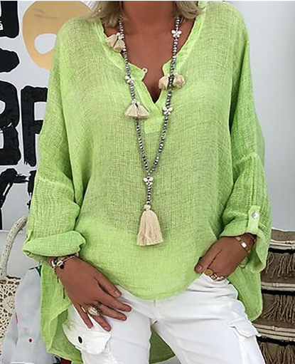 LP | Fashionable full-sleeved women's linen blouse