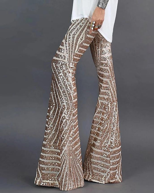 Sequin flared pants