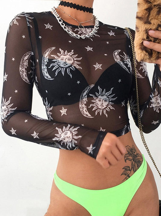 Moon Mesh Top | Stylish and sexy