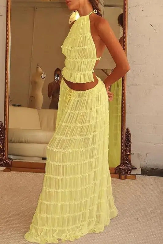 LP | Set of long pleated skirts
