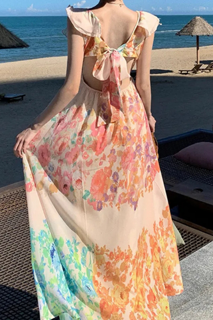 Seraphina | Ruffle Sleeve Long Dress Summer