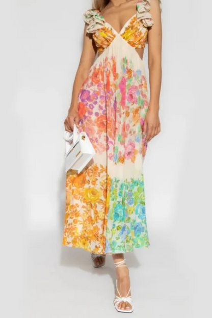 Seraphina | Ruffle Sleeve Long Dress Summer