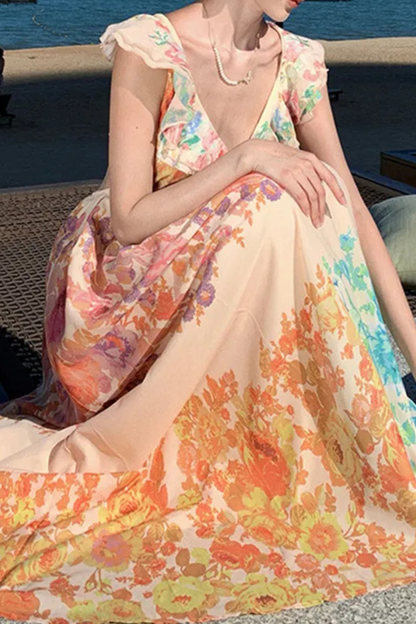 Seraphina | Ruffle Sleeve Long Dress Summer