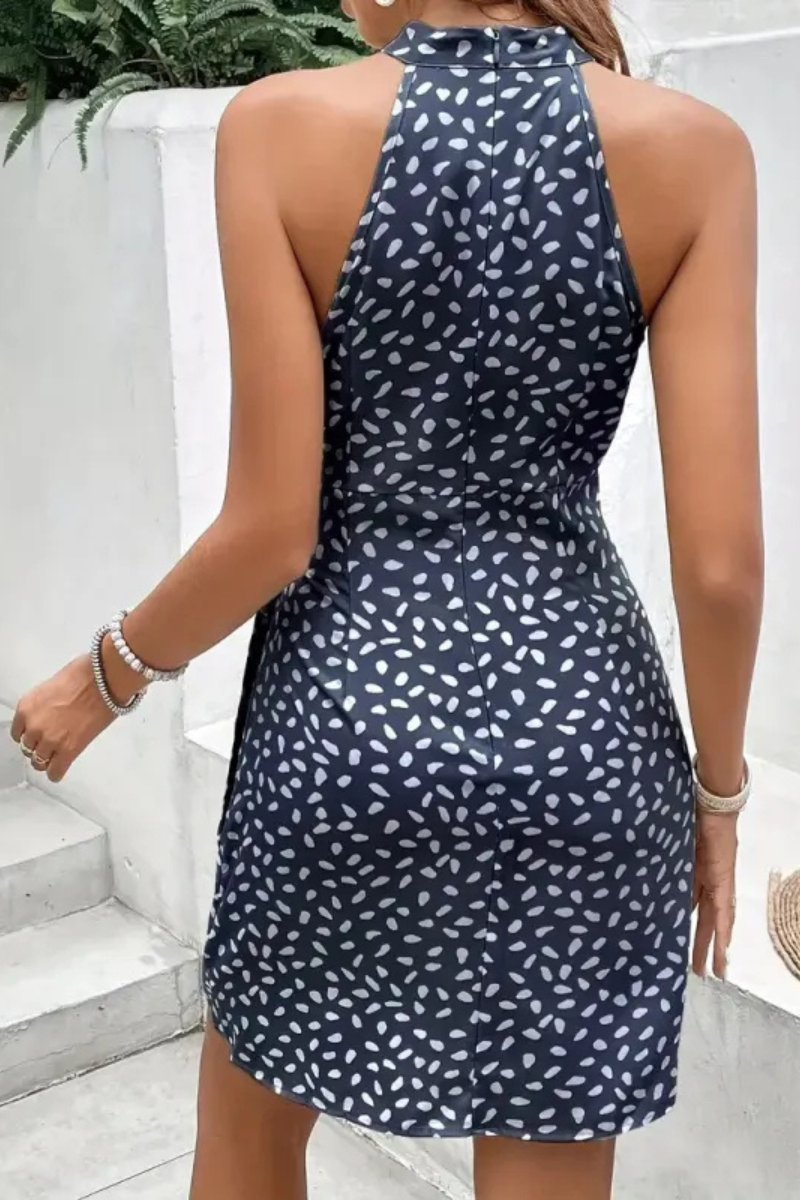 Serelina | Summer Dots  Halterneck Printed Dress