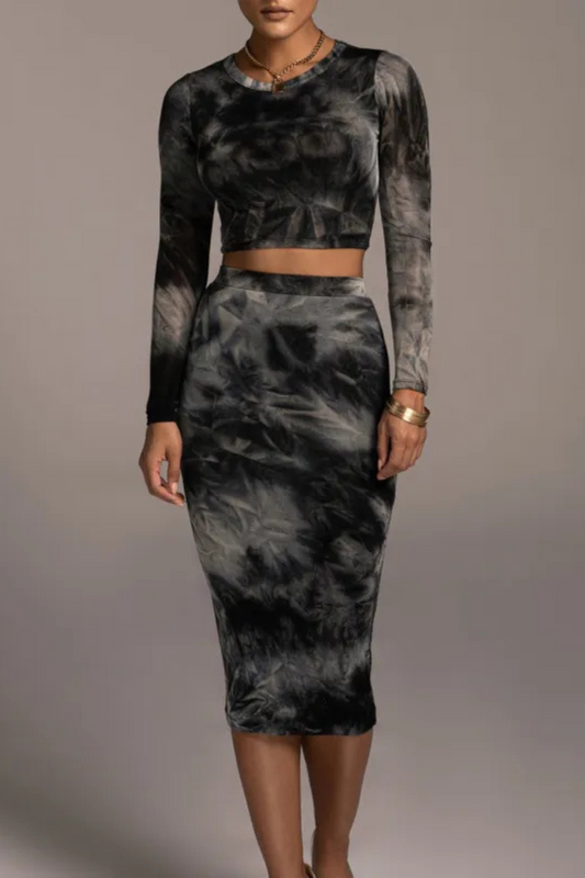 Seren | Casual Two-piece Blouse And Skirt