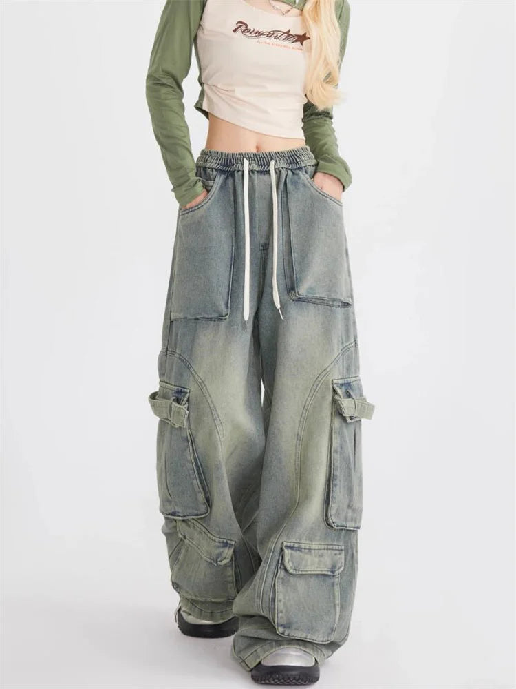 Women's retro casual jeans