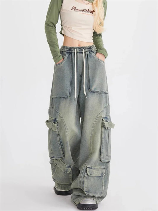 Women's retro casual jeans