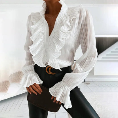 LP | long-sleeved wavy blouse