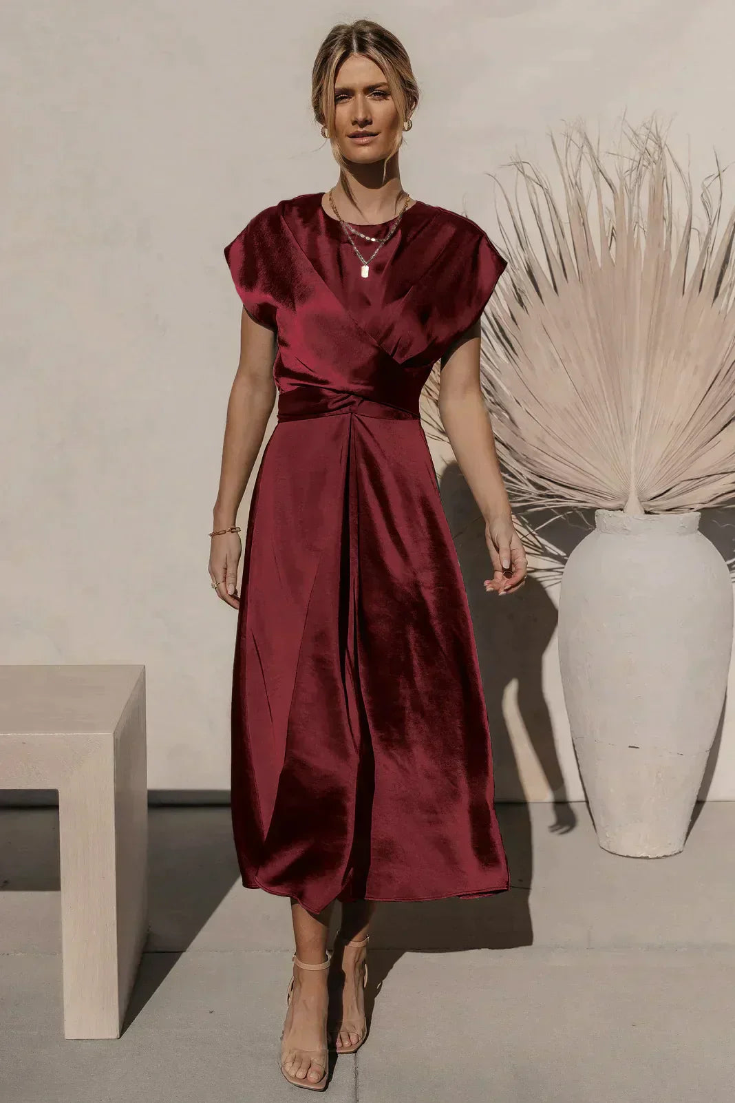 LP | Elegant silk satin party dress