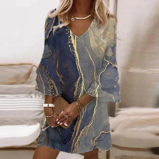 summer dress with bell sleeves