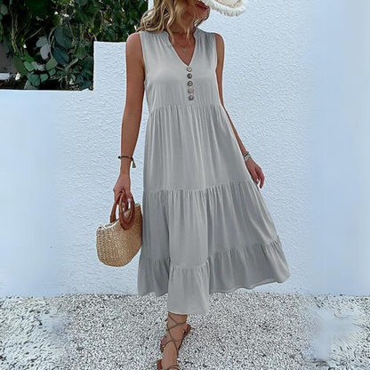 LP | Dress with buttons and ruffles