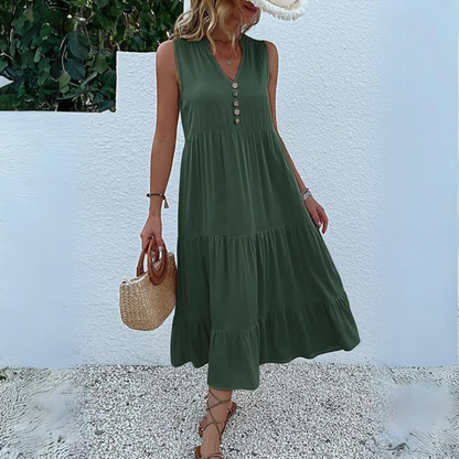 LP | Dress with buttons and ruffles