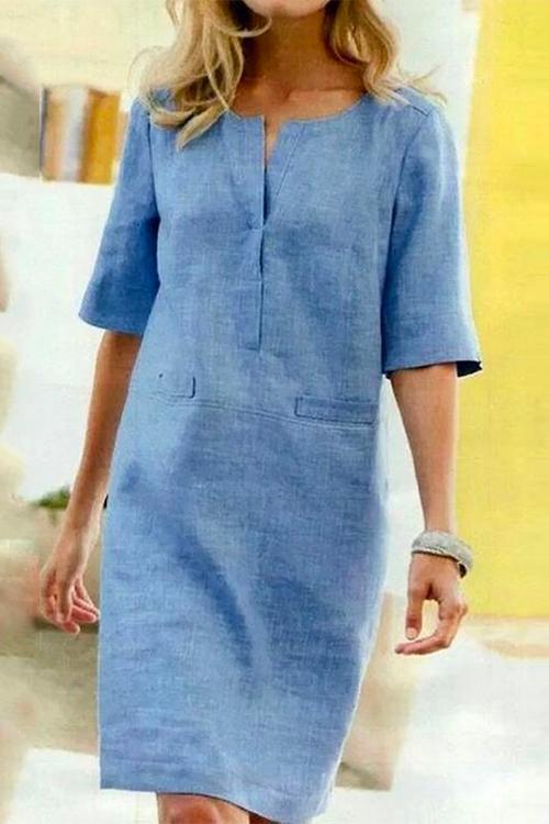 LP straight MW | linen and cotton with half sleeves