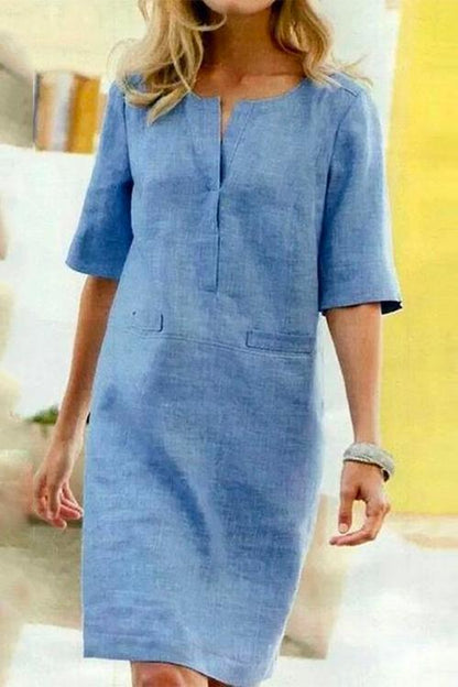 LP straight MW | linen and cotton with half sleeves
