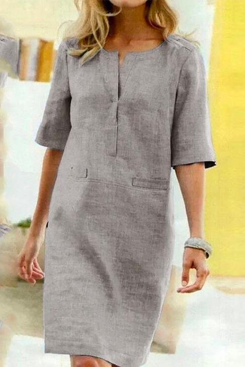 LP straight MW | linen and cotton with half sleeves
